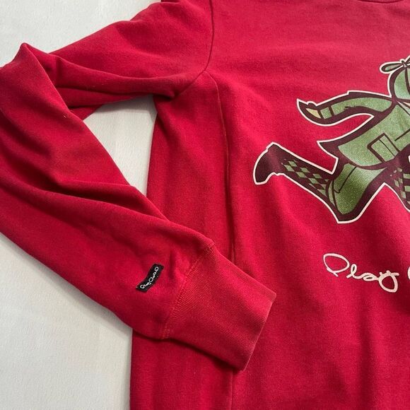 Play Cloths Large Running Jack Crewneck Sweatshirt Red Size Small - Picture 8 of 9